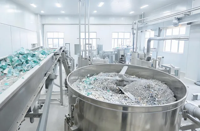 HybriQ manufacturing with recycled glass aggregates